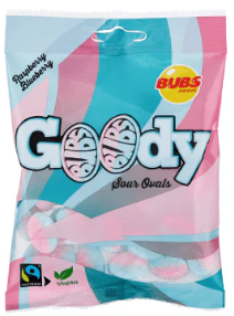 GOODY Bags- Sour Raspberry Blueberry Ovals 90g