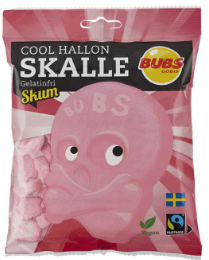 BUBS- Cool Raspberry Foam Skulls 90g